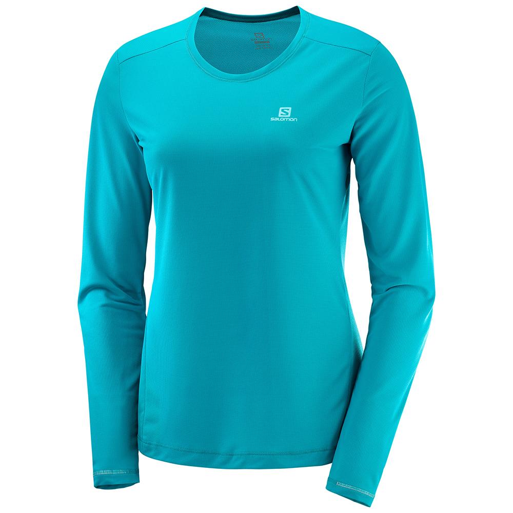 Salomon AGILE LS W Capa Intermedia Mujer - Azules - Colombia (87123-OGPS)